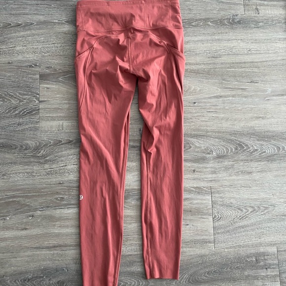 Lululemon Fast and Free leggings tights cherry tint pink Nulux - Picture 7 of 8